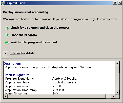 apphangxprocb1 errors windows 7
