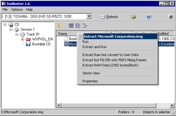 download opstartsector van elke Windows XP-cd