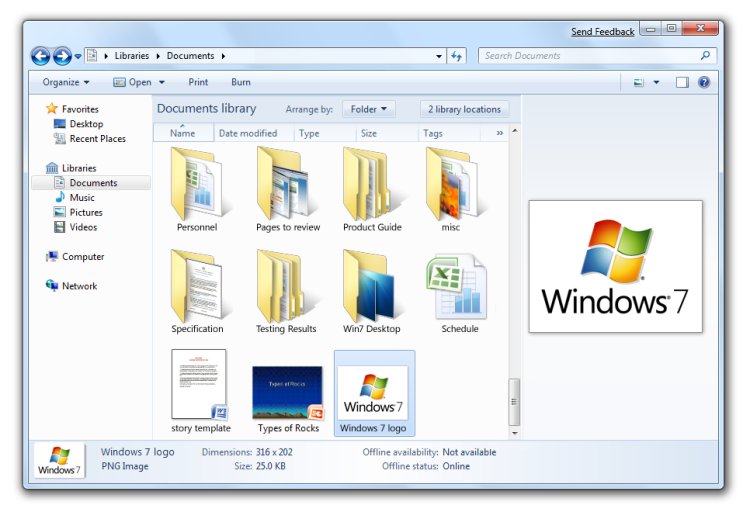dla plików tylko w systemie Windows 7