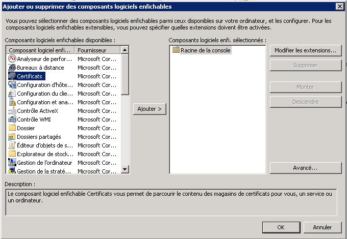 come è ora di eliminare un certificato con Windows XP