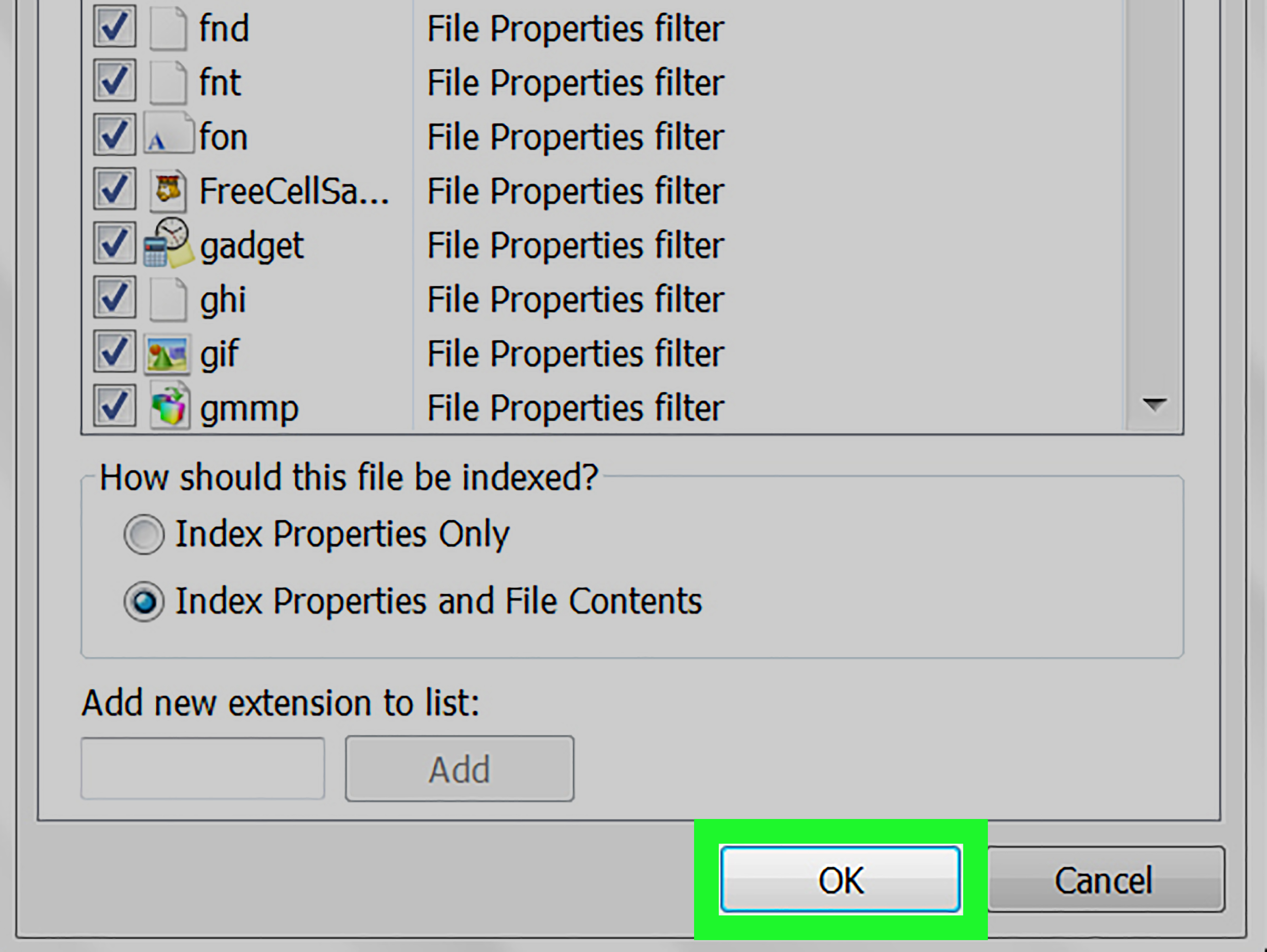 hur man hittar någon form av fil i Windows 7