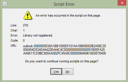 microsoft Outlook-scriptfoutklasse kan niet worden geregistreerd
