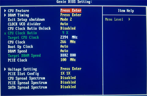 oc p35 BIOS-Einstellungen