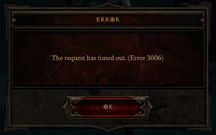 request timed apart error 3006