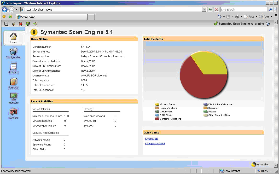 serveur Web Symantec PC Scan Engine