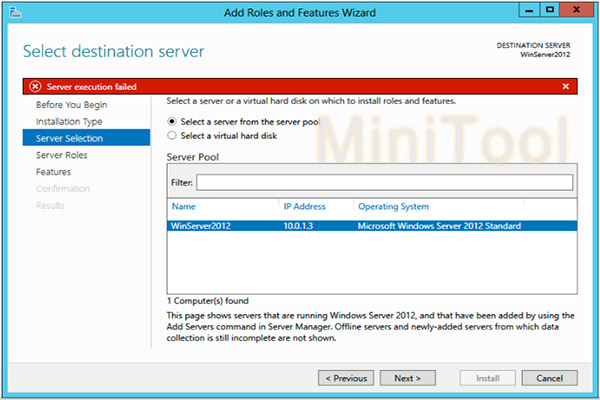 windows 2010 r2 server manager parts error