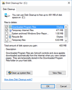 a disk cleanup