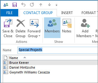 add new group in outlook