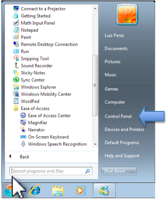ajustar el brillo en Windows 7