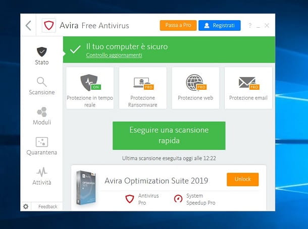 aggiornamento avira computer virus gratis italiano
