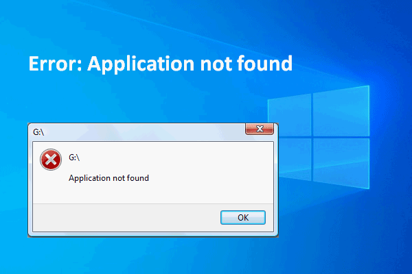 application not found when opening usb windows 7