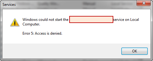 bits service will not start access denied