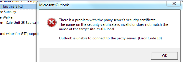 blackberry certificate internal proxy provider error