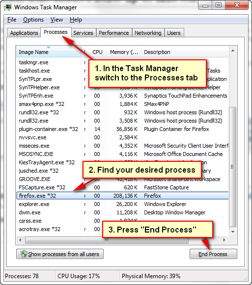 can t end process in task manager