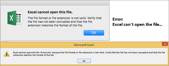 cannot open xls file