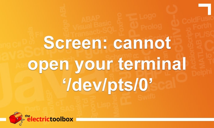 cannot open your terminal dev pts 0