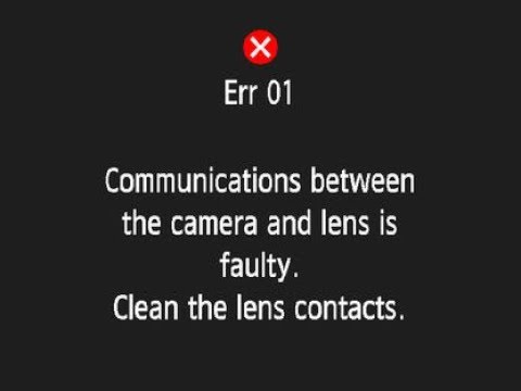 canon communication errors lens