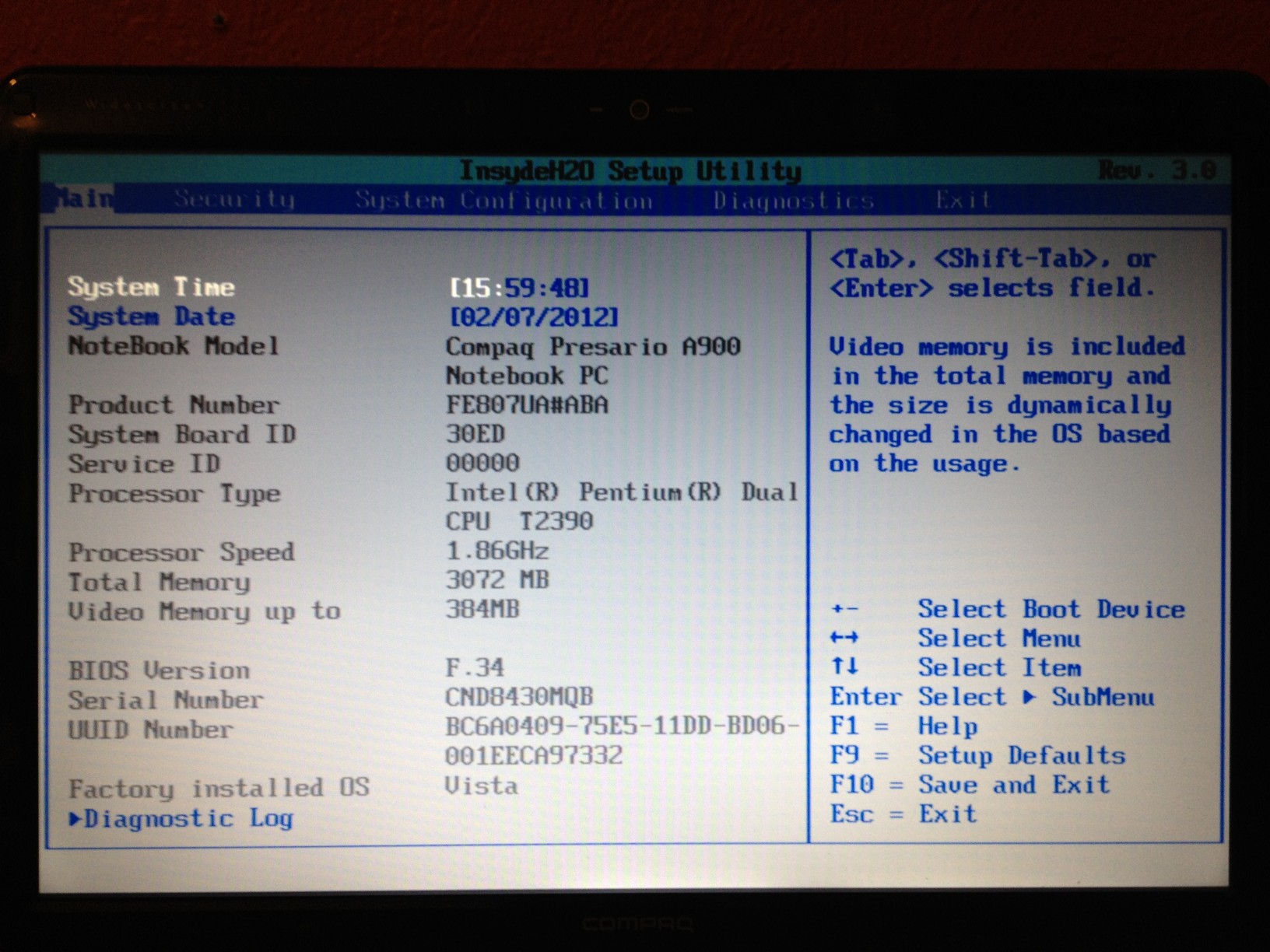 compaq protectionism with bios