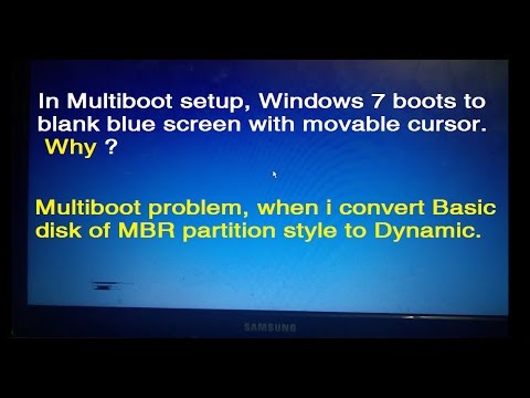 computer boots blank blue screen