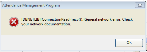connectionread wrapperread.general network error. check your network documentation