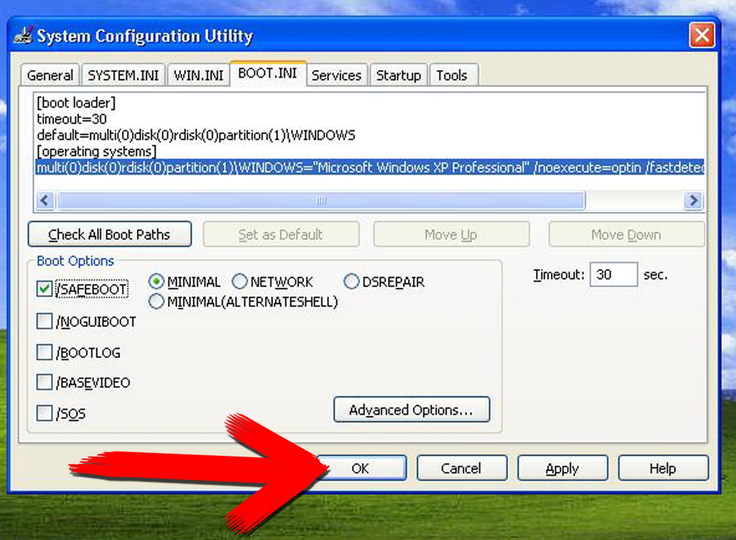copy records data in xp safe mode