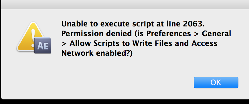 could not execute script access denied