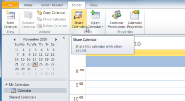 ¿Cómo creo un calendario contemporáneo en Outlook 2010?
