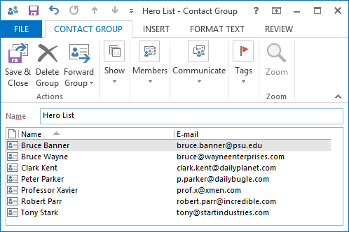 criando uma lista de movimentos de envio no Outlook 2007 por excel