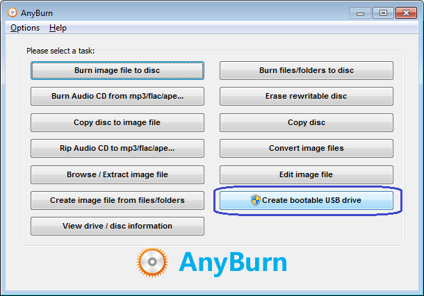 Windows 7에서 USB 부팅 CD/dvd 만들기