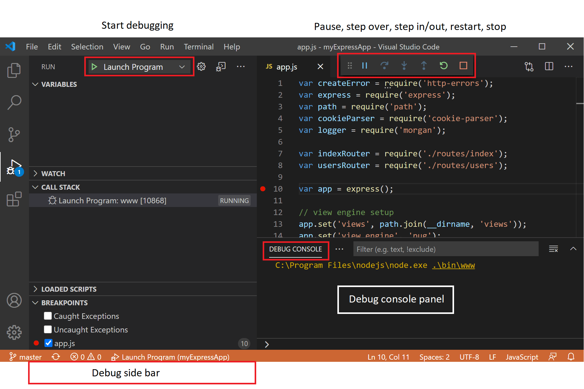 debug c on Visual Studio