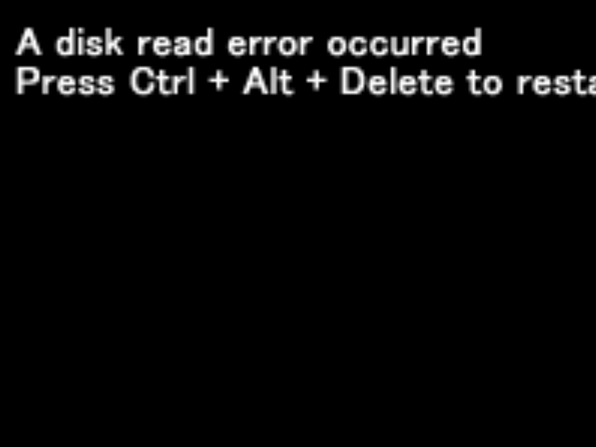 disk error has occurred read