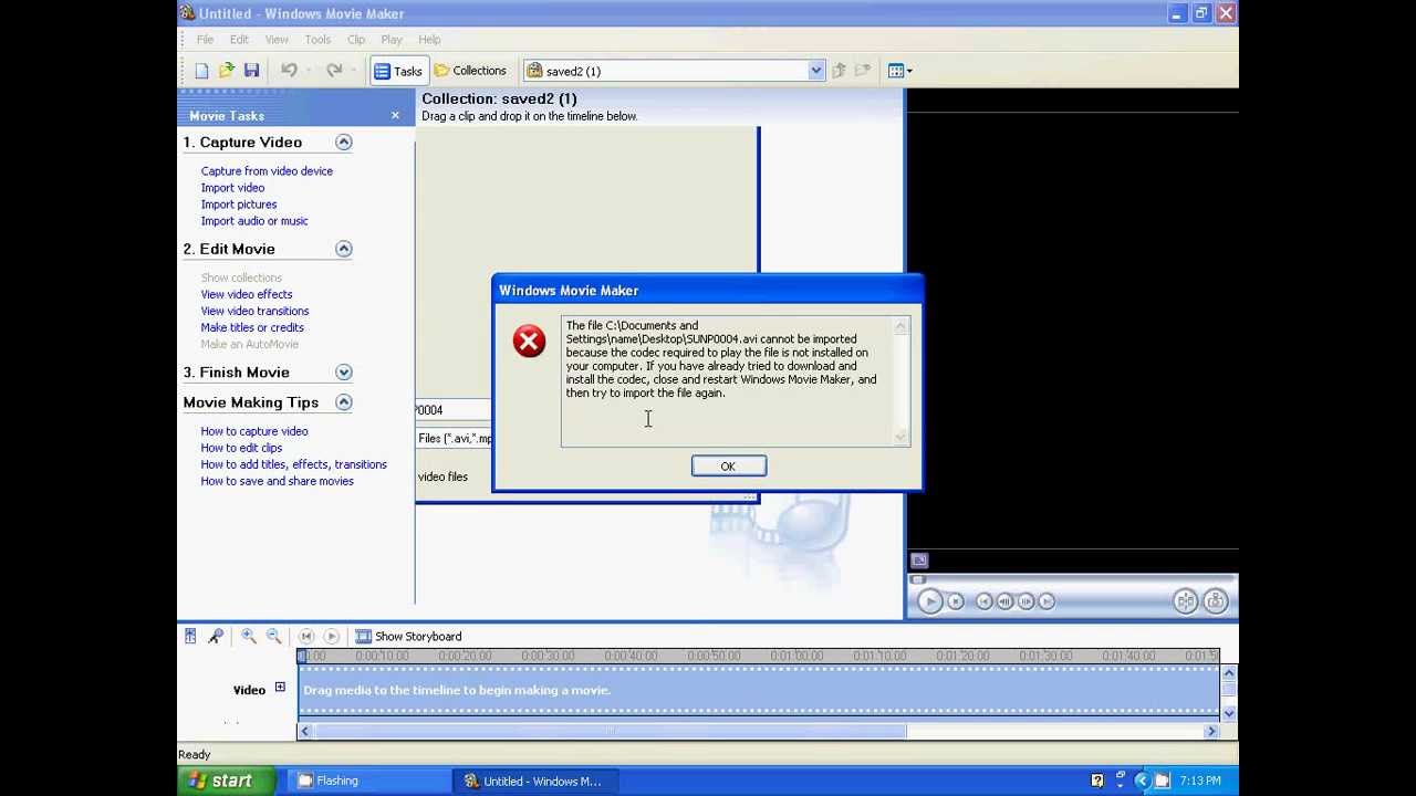 descargar el códec requerido para el creador de videos de Windows