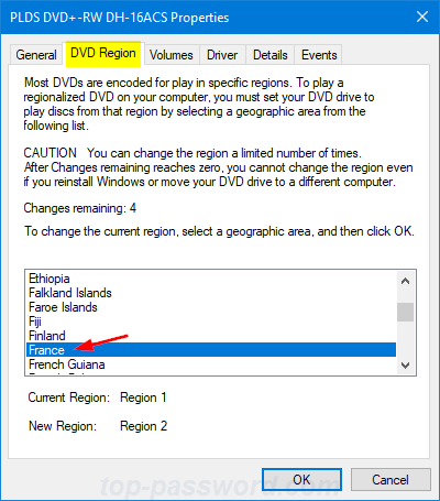 dvd region error windows xp 8