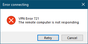 Fehler 721 virtuelles privates Netzwerk Windows XP SP3