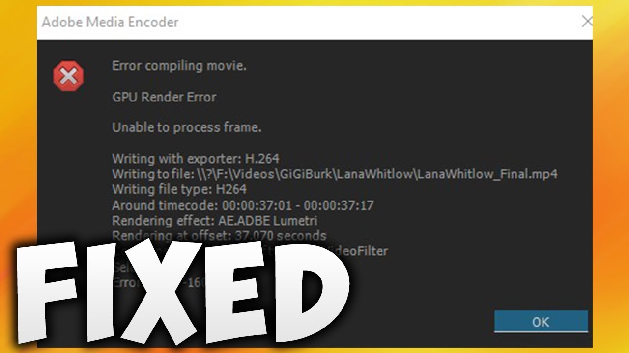 error compiling movie unknown error cs4