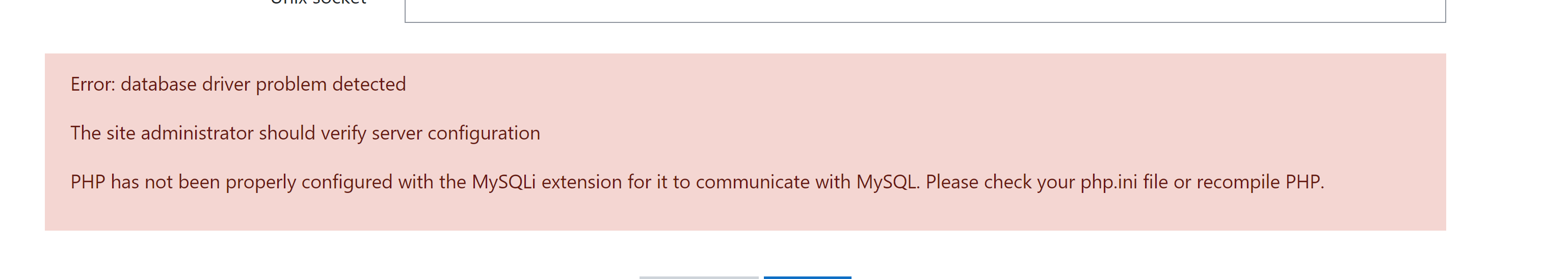 error database driver problem detected mssql