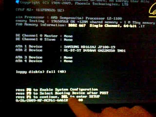 error floppy disk s fail 40 solucion