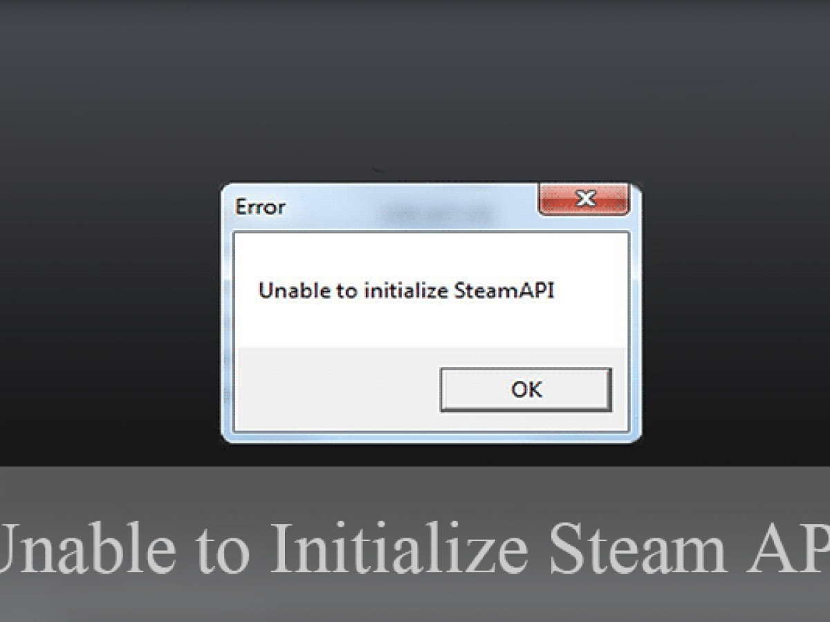 오류 초기화 Steam API 응용 프로그램 종료 가능
