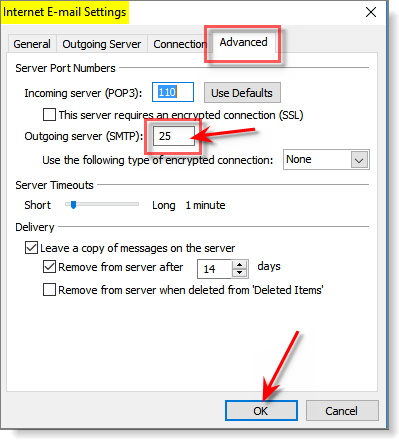 Fehlermeldung Outlook kann im Markt keine Verbindung zu Ihrem ausgehenden SMTP-Server herstellen