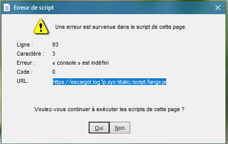 error scripts msn