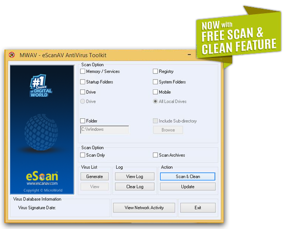 escan without charge antivirus