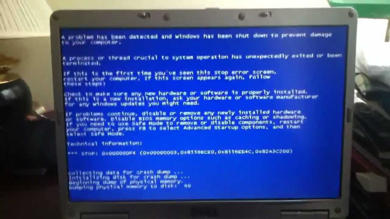 принудительный темно-синий экран смерти Windows 7