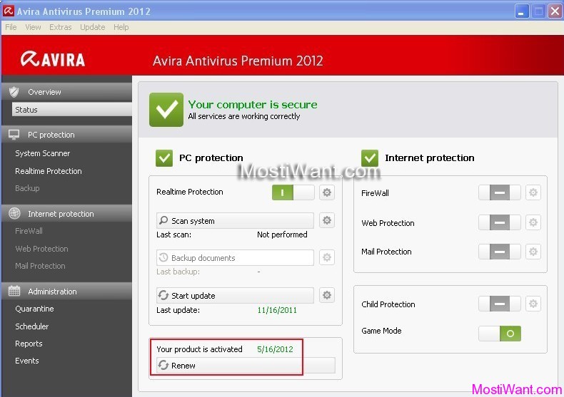 kostenloser Avira Antivirus Download 2012 inklusive Version