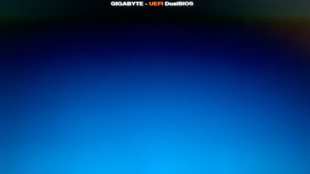 gigabyte moederborden blauw scherm
