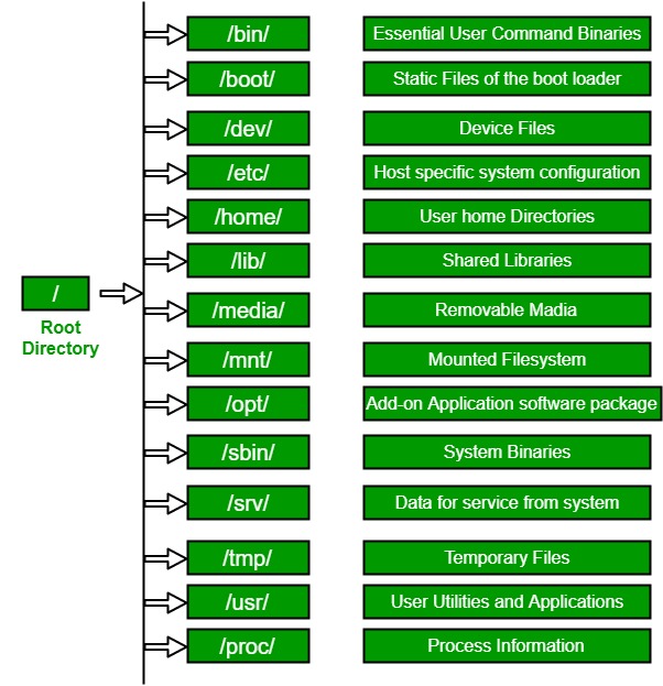 hierarchiczny system plików linux
