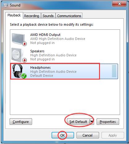 come abilitare positivamente l'audio in Windows 7
