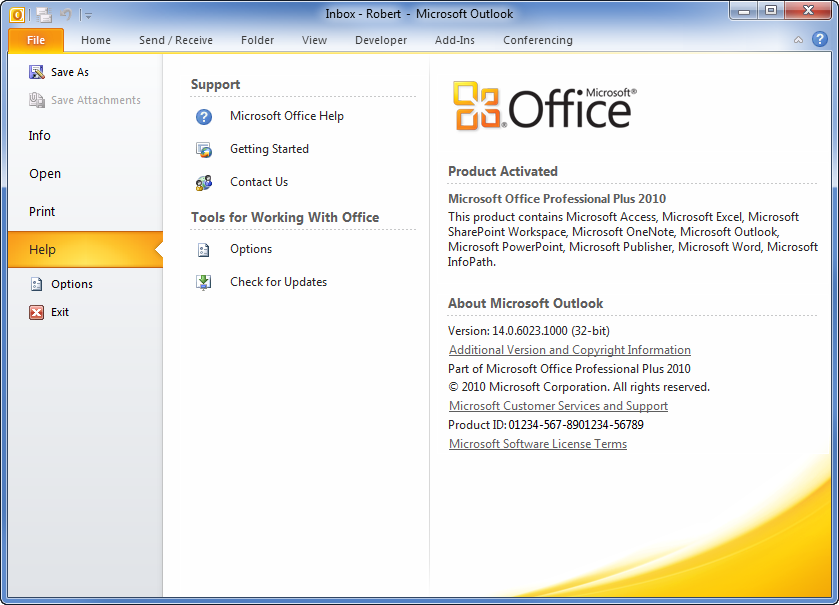 how to find out office service pack version