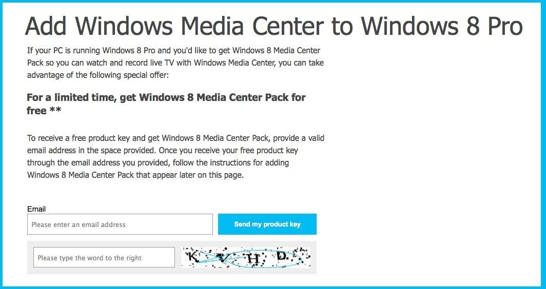 Wie bekomme ich endlich Media Center in Windows über 8 Pro
