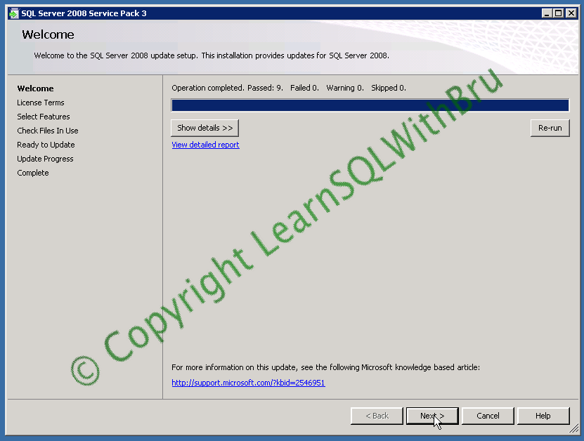 how in install sql server 2008 service paquet 3