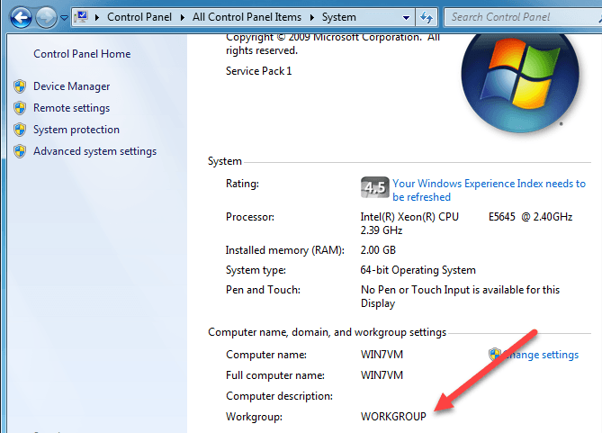 hoe lid te worden van xp-werkgroep in Windows 7